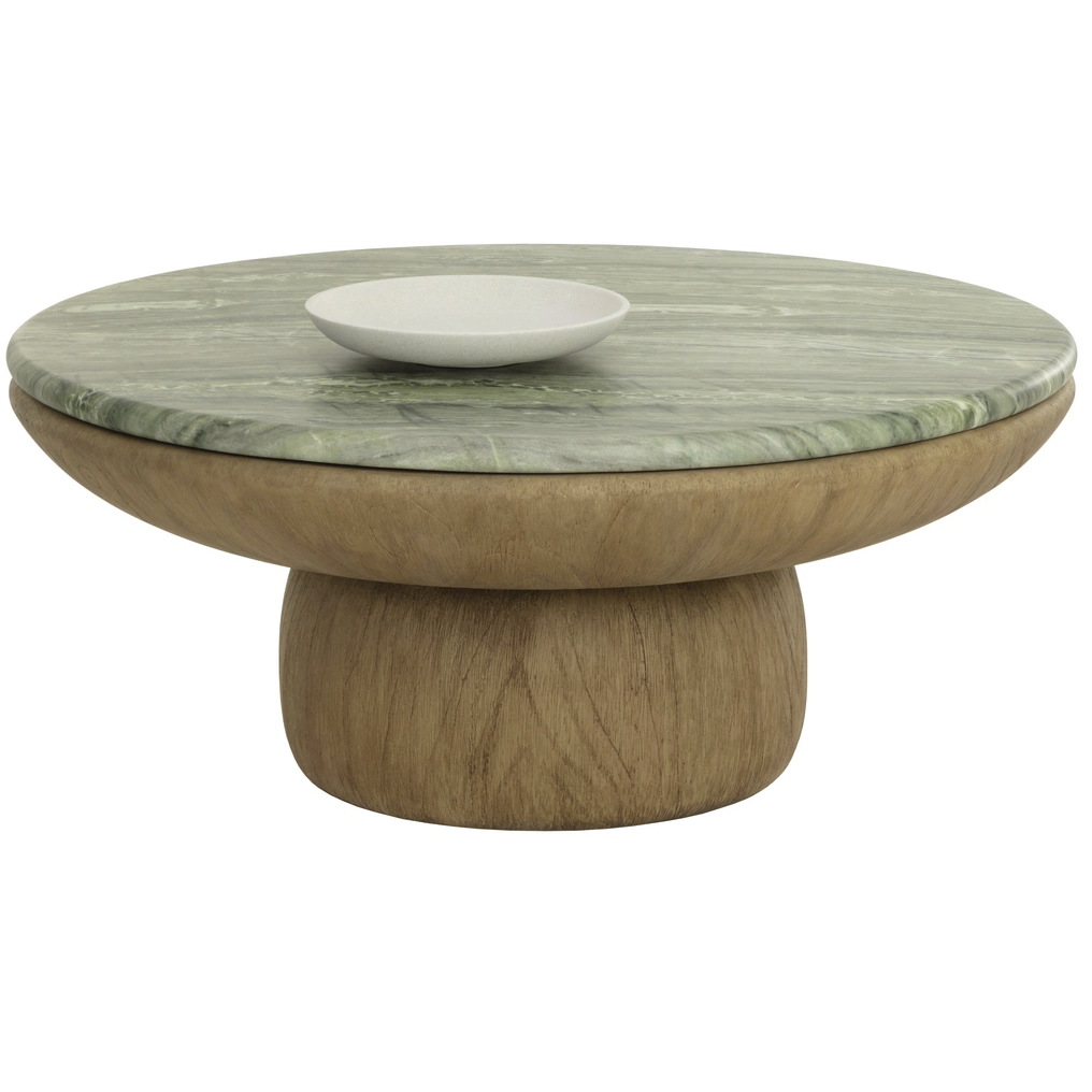 Orula 40 X 17 inch Marble Look / Sage Outdoor Coffee Table